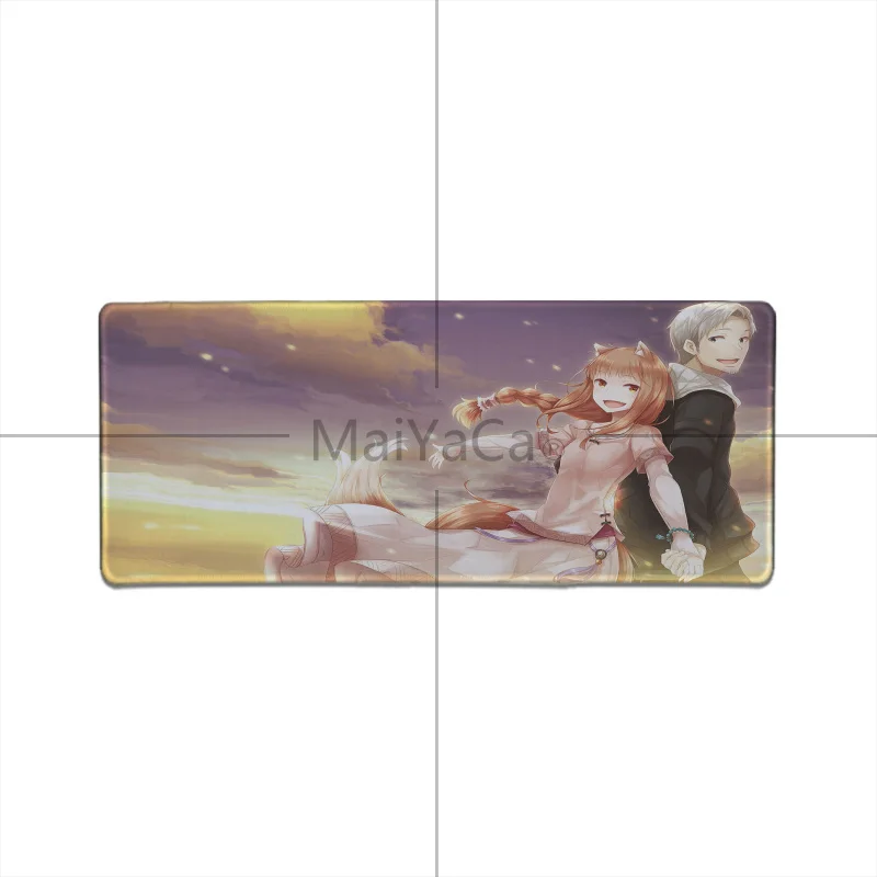 Lock Edge 30X90cm MaiYaCa Spice and Wolf Holo милый красивый коврик для мыши для девочек с аниме геймерский игровой коврик скоростная версия игровой коврик для клавиатуры коврик для мыши геймер - Цвет: Lock Edge 30X90cm