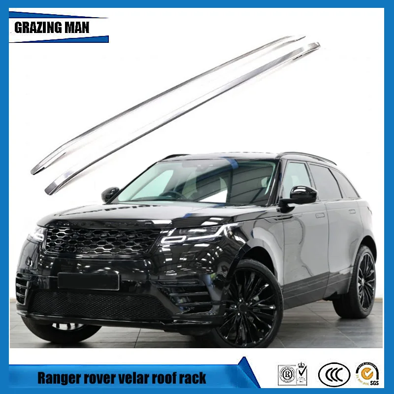 

High quality Aluminium alloy black Silver color side rail bar roof rack for Range rover Velar 2018 19 20 2021 Silent