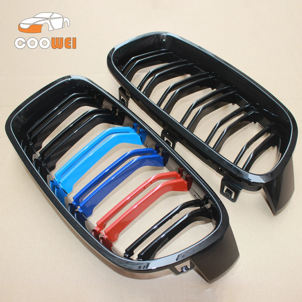 1 пара ABS M3 style F30 черный Передний гриль решетка для BMW 3 серии 2012 до цветов|grill for bmw|for