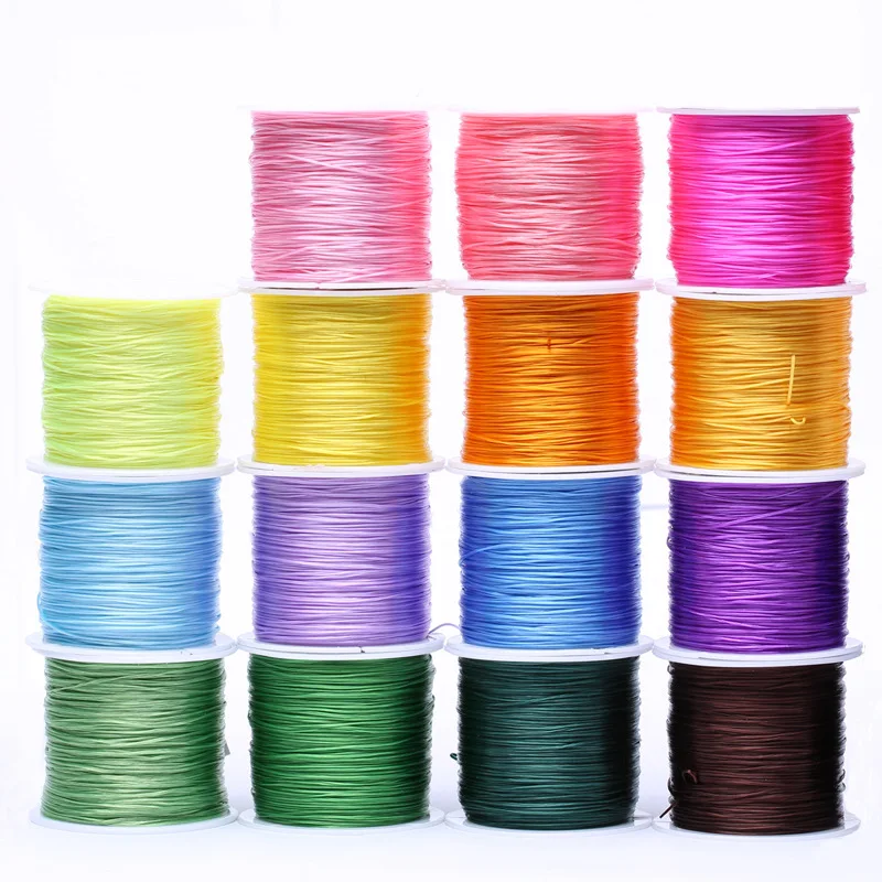 50 метров в рулоне 18 цветов Однотонные эластичные шнуры ручной работы