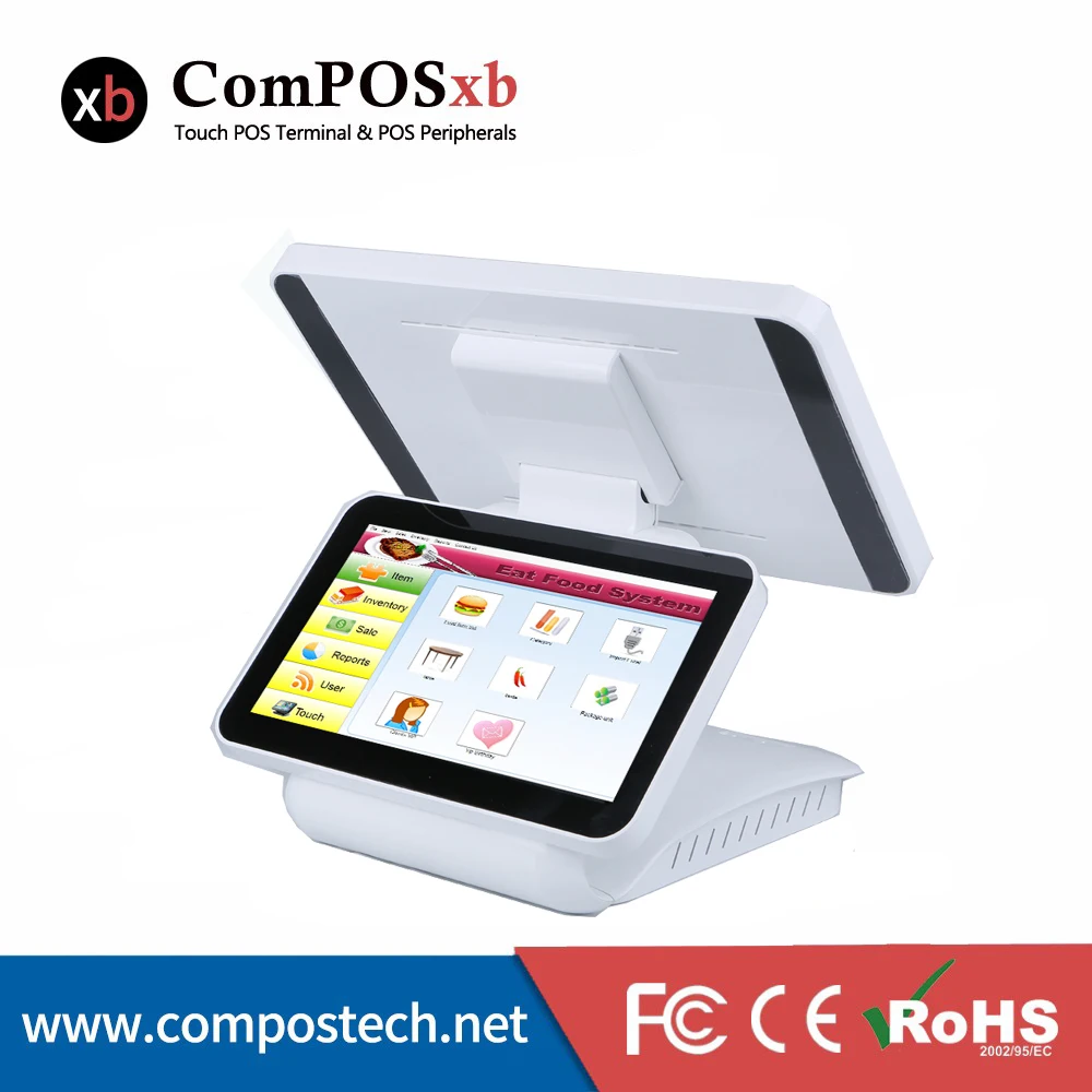 Windows 7 15.6 Inch Capacitive Screen Double Point Of Sale Pos System For Retail Shop | Компьютеры и офис