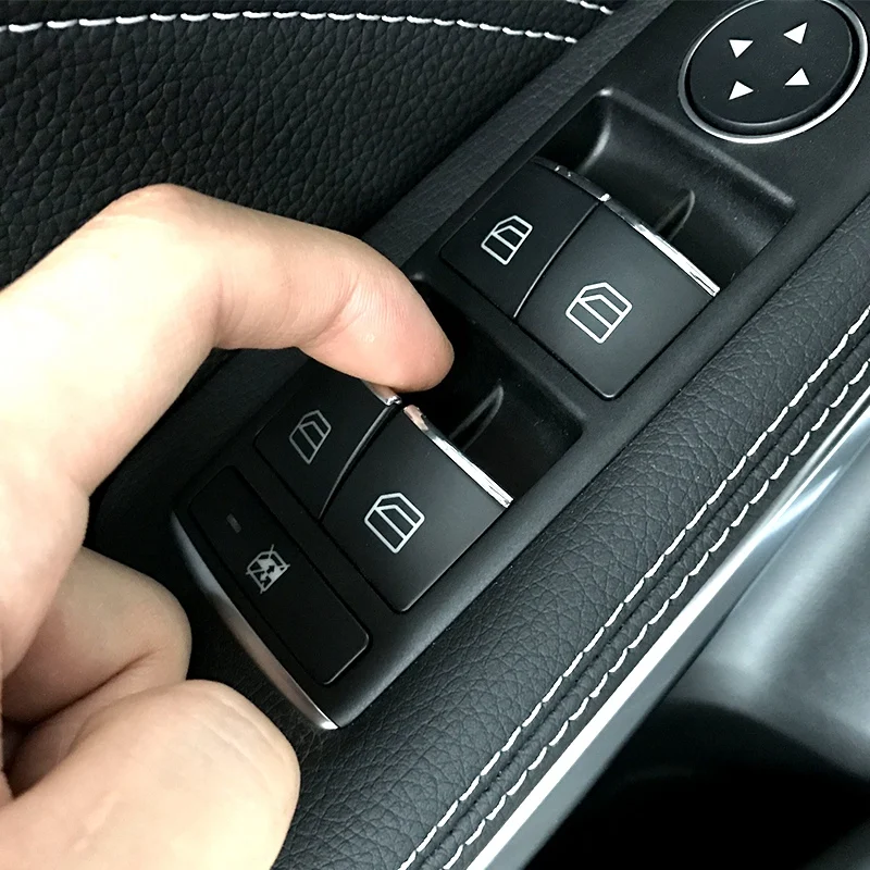 Для Mercedes Benz ML GL W166 X166 C W204 E W212 GLK X204 класс двери Лифт кнопка наклейки ABS