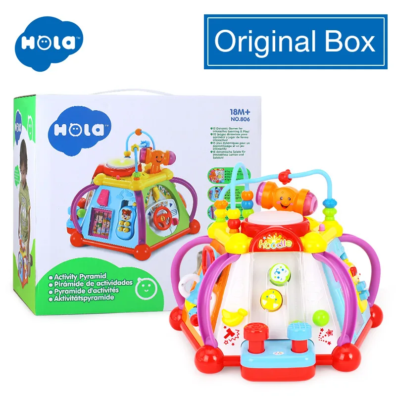 ORIGINAL BOX Развивающие детские игрушки для малышей, музыкальный куб, игровой центр с 15 функциями и умениями, Обучающие Развивающие игрушки, подарки - Цвет: ORIGINAL BOX