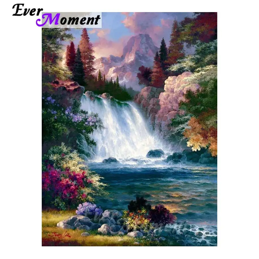Ever Moment DIY Алмазная вышивка водопад Алмазная мозаика полностью квадратные сверла художественное оформление украшение дома алмазная живопись ASF1206