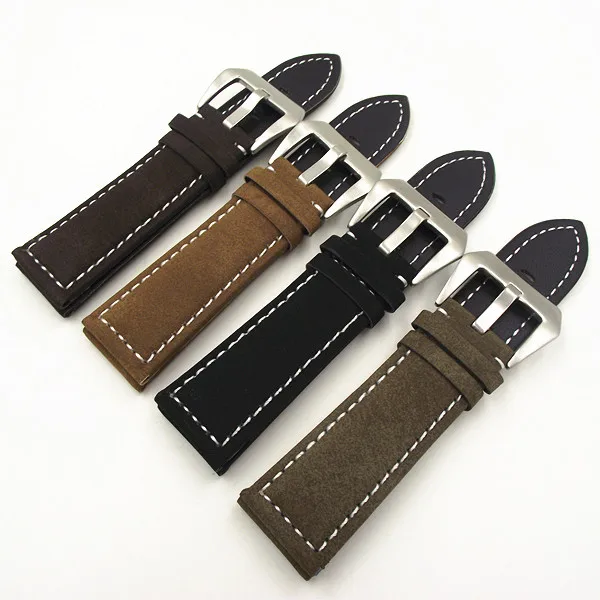 Wholesale 10PCS / lot 18MM 20MM 22MM 24MM PU leather sand leather Imitation leather Watch band watch strap man watch straps A001