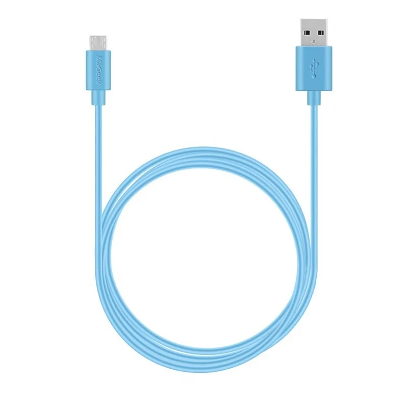 Синий MaGeek 6 футов/1,8 м микро USB кабель высокоскоростной синхронизировать мобильный телефон кабели для samsung Xiaomi LG Android - Цвет: Синий