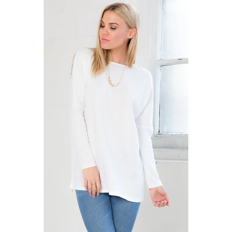 Женская футболка с длинными рукавами открытой спиной и крыльями летания|shirt