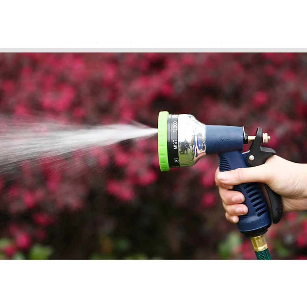 1pc High Pressure Car Washer Garden Hose Nozzle Heavy Duty Flow Control 9 Patterns Anti-Leak Watering Rubberized Grip | Автомобили и