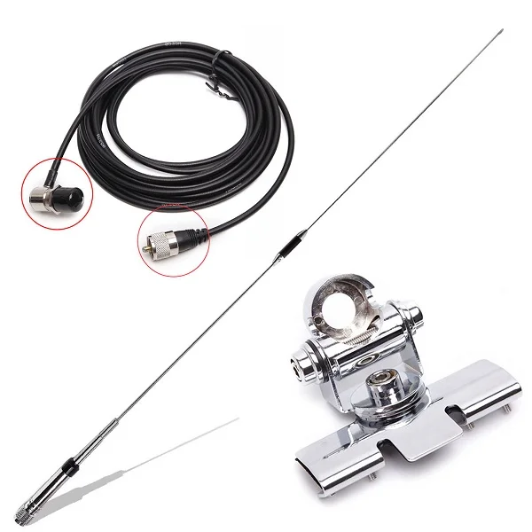 as shown 4 Нагоя NL-770R Двухдиапазонная VHF/UHF 144/430MHz 3,0/5,5 dBi с высоким коэффициентом усиления Любительская Автомобильная радио Мобильная/станция антенна SL16-J/м мужской PL-259 - Цвет: as shown 4