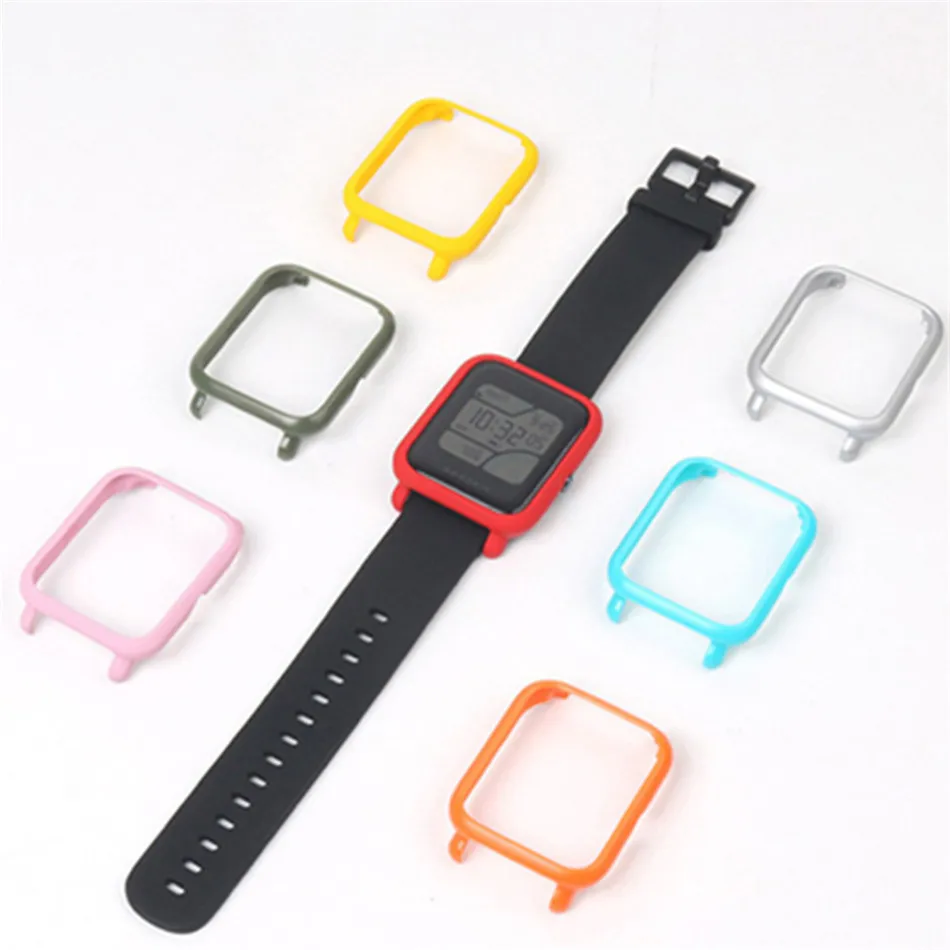 7в1 для Xiaomi Huami Amazfit Bip легкий и тонкий ТПУ ремешок наручных часов PC мягкий чехол