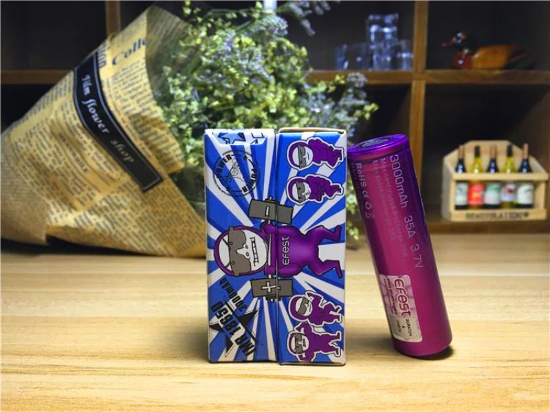2 шт настоящий EFEST IMR 18650 3000mah 3 7 V 35A аккумулятор фиолетовый высокая скорость