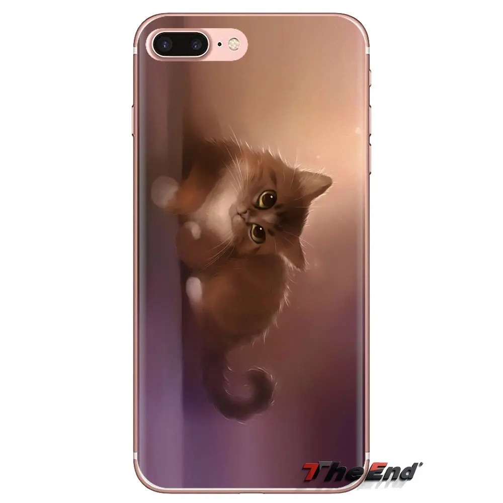 Пушистые обои с принтом кота прозрачные мягкие чехлы Чехлы для iPod Touch Apple iPhone 4 4S 5 5S