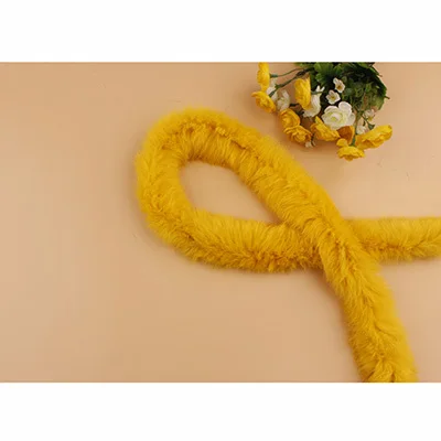 yellow 2 метра, Meetee, 6 см, искусственный кроличий мех, лента, отделка ленты, сделай сам, ручная работа, пуховик, Декор, Швейные сумки, аксессуары для одежды, ремесло - Цвет: yellow