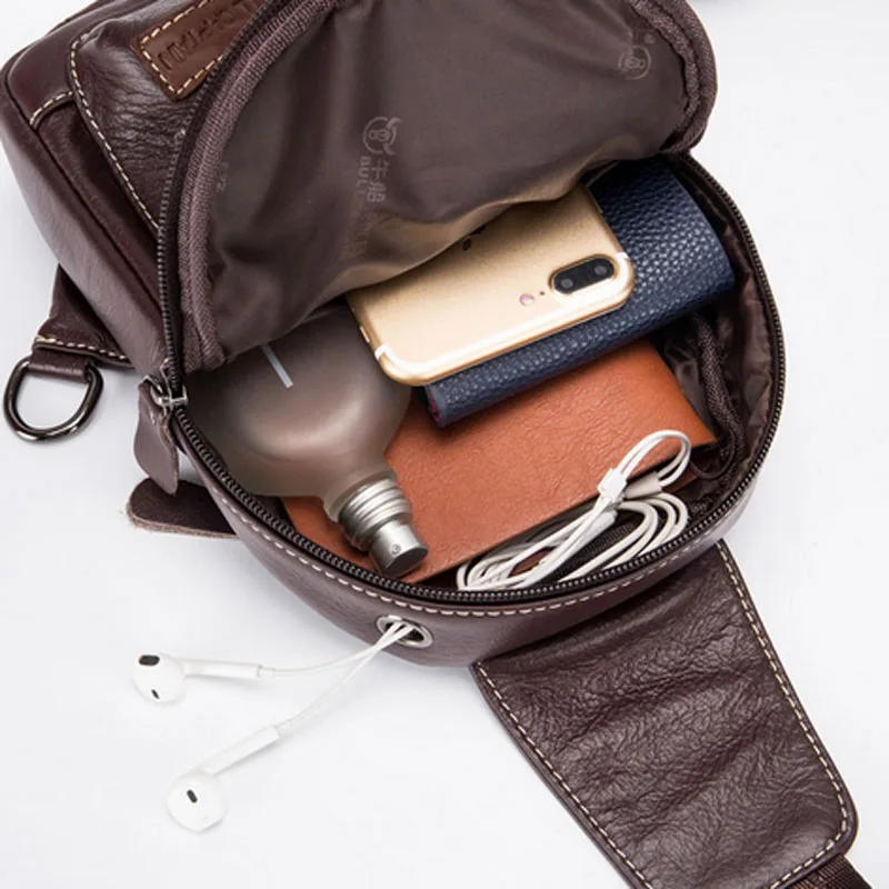 Мужская сумка-мессенджер BULL CAPTAIN из воловьей кожи с нагрудным ремнем натуральной