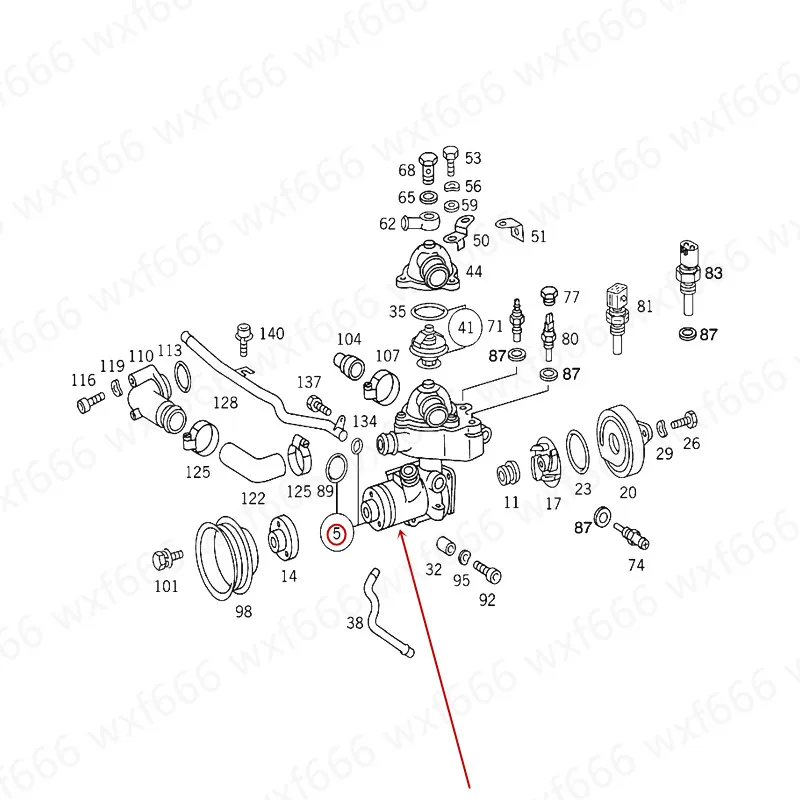 Автомобильный водяной насос охлаждения охлаждающей жидкости циркуляционный