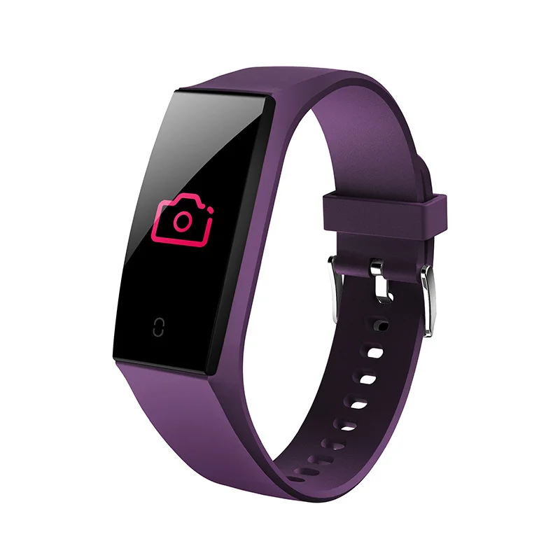 purple Умный браслет для женщин huawei honor band 4 mi band 4 фитнес-трекер модный смарт-браслет с пульсометром кровяное давление - Цвет: purple
