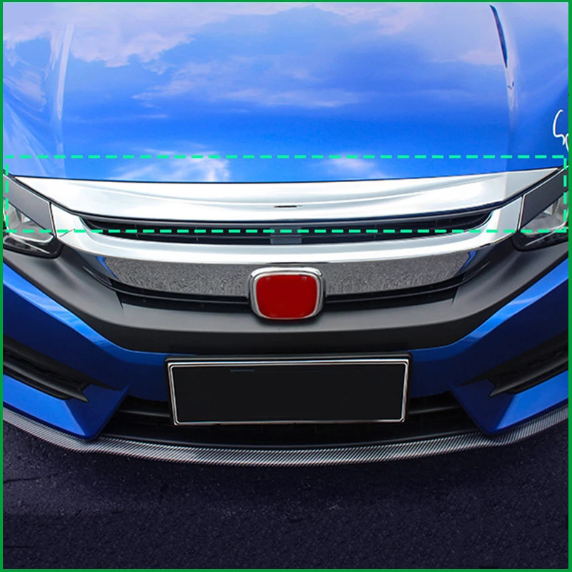 Подходит для Honda Civic Sedan 2016 2017 передняя крышка двигателя капот Гриль губ