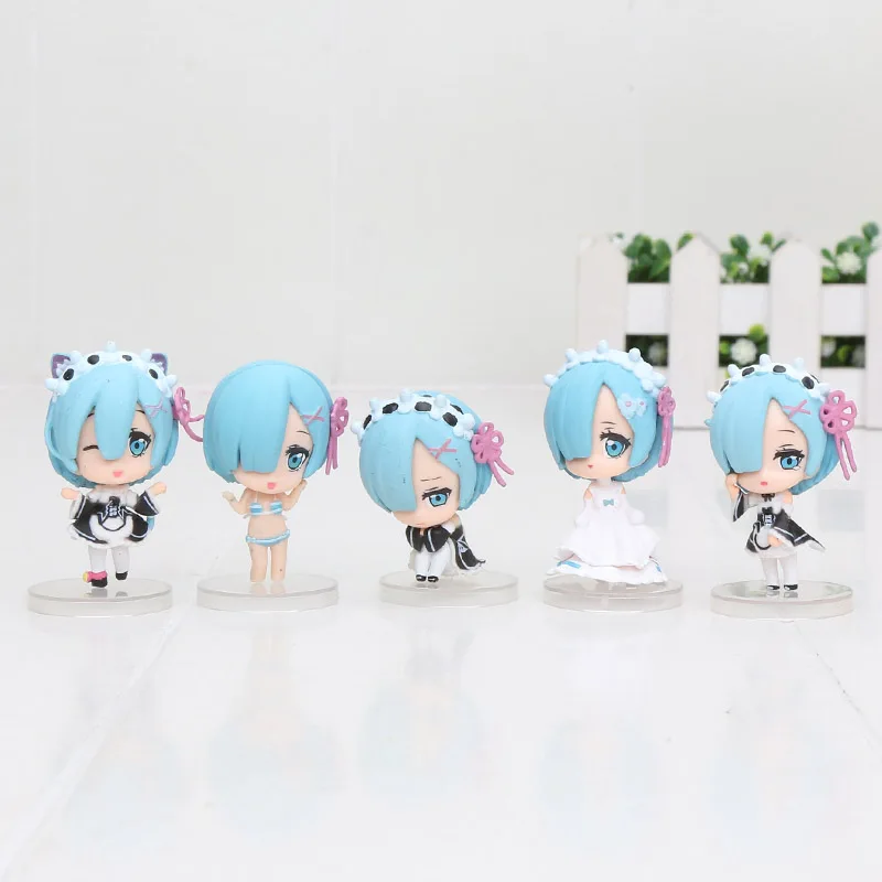 Экшн-фигурки из ПВХ Жизнь в другом мире 4 5 см шт./компл. Re: zero Rem Ram Maid | Игрушки и