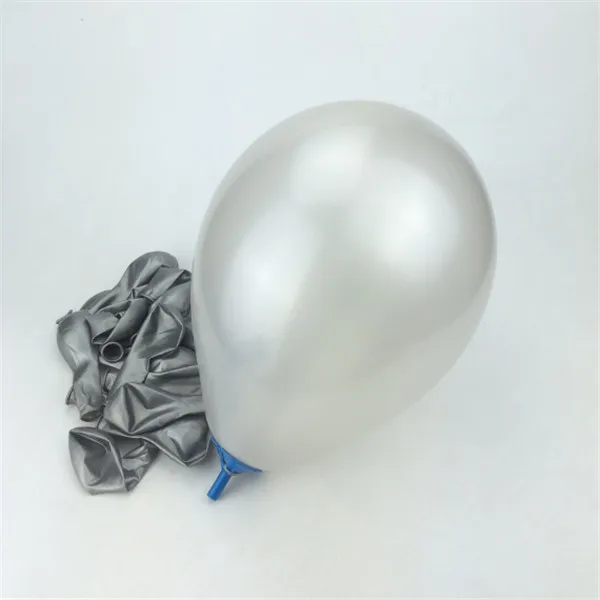 Silver 10 шт./лот 10 дюймов желтый жемчуг латексный шар 21 цвет надувной круглый воздушный шар Свадьба С Днем Рождения Вечеринка шары украшения - Цвет: Silver
