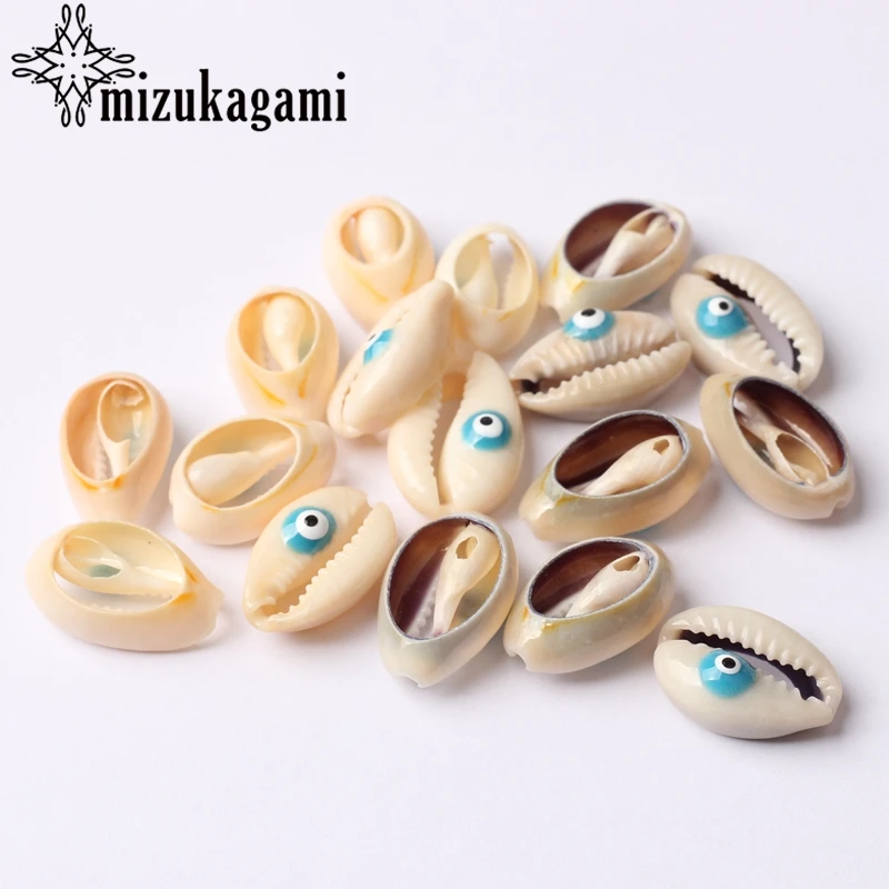 Натуральный Каури злые ракушки соединить Подвески бусины 10 шт./лот для DIY Мода