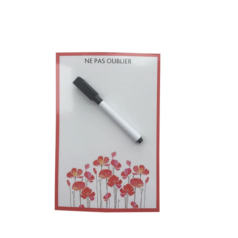 Цветочные серии напечатанные сухие стираемые Гибкие Магнитные доски/доски