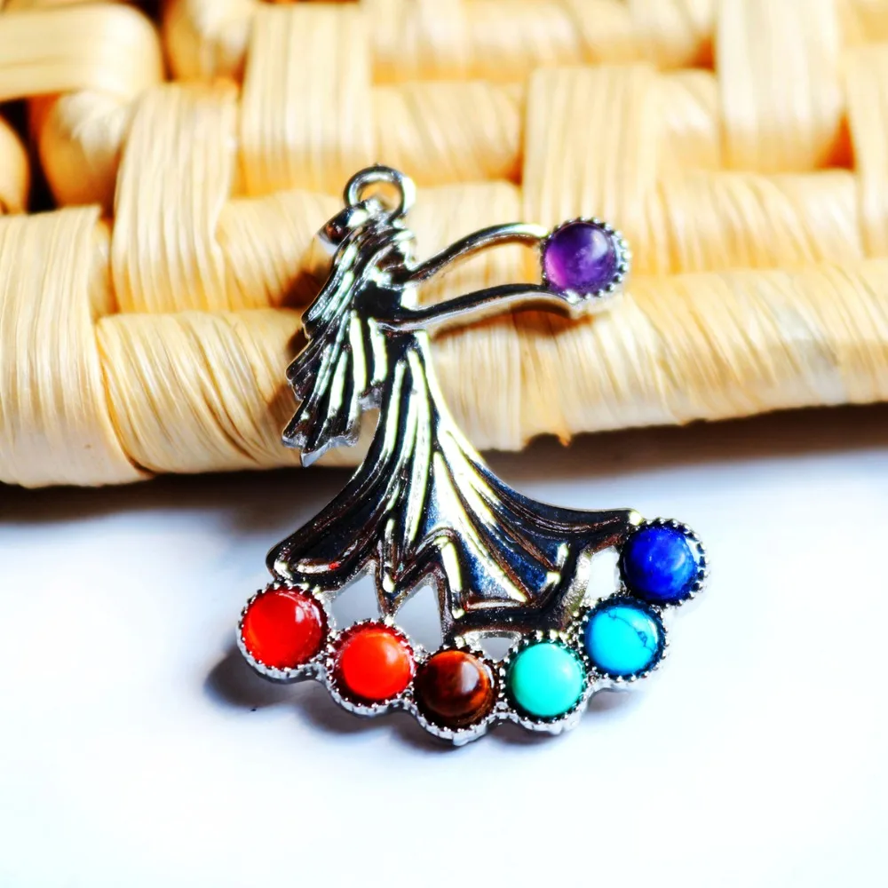 

Energy,Powerful,Love,Friendship,Adorable 7 Chakra Healing Stone Pendant Crystal