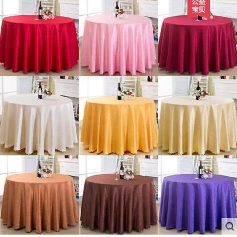 

Hotel tablecloth, wedding hotel oil-proof table cloth, restaurant big round tablecloth tablecloth
