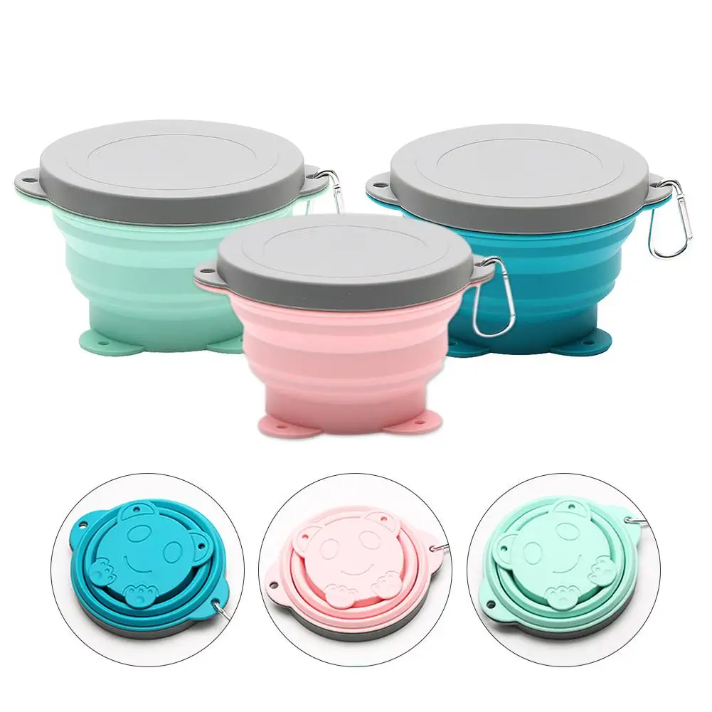 Складная миска для путешествий портативная посуда силиконовая складная детский