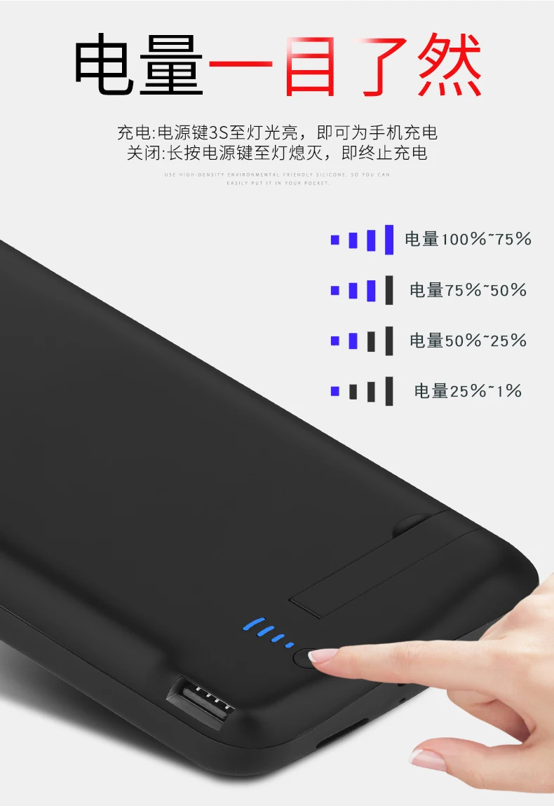 6500 мАч USB чехол для huawei Honor 8X ударопрочный аккумулятор зарядное устройство чехол с источником питания резервного копирования зарядки Банк питания Стенд Крышка