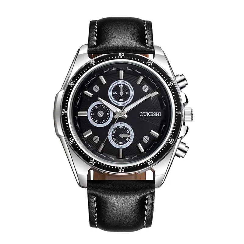 Reloj Hombre циферблат Для мужчин смотреть ремень Водонепроницаемый кварцевые часы