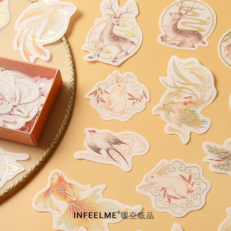 Infeel. me Античный стиль штамповки бумажные дневники наклейки скрапбукинг украшения этикетки DIY упаковка 1 лот = 1 упаковка = 40 шт