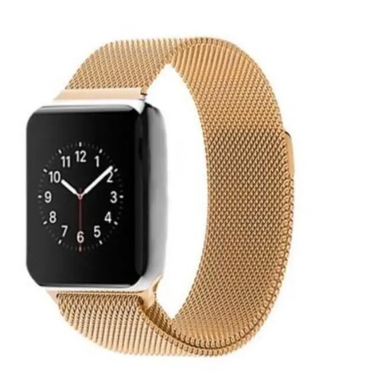 milanese gold IWO 8 PLUS 44 мм часы 4 пульсометр чехол для смарт часов для apple iPhone Android телефон IWO 5 6 9 обновление не apple Watch - Цвет: milanese gold