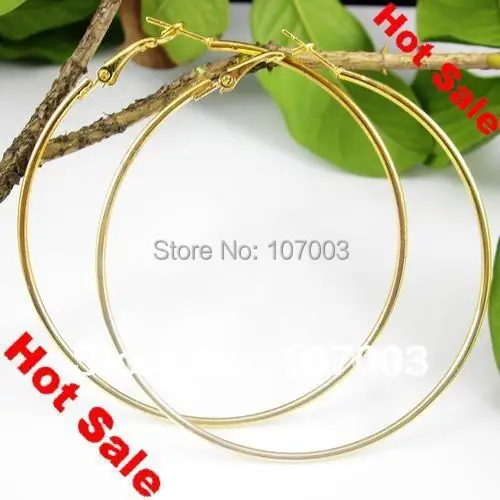 Wholesale 50/60/70/80/90/100mm Gold Basketball Wives Large Hoop Earrings Big Earrings-Spark Boutique | Украшения и аксессуары