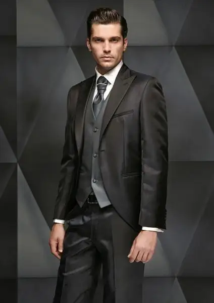 Смокинги для жениха на заказ пиковые лацканы жениха/Лучший мужской костюм