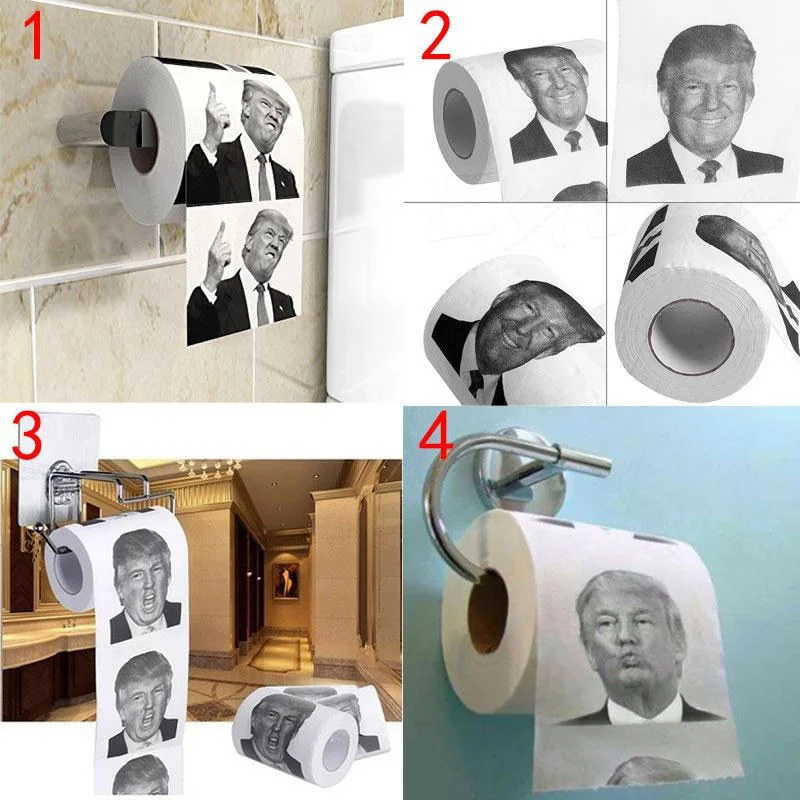 4 эмоций бумажные ткани вечерние подарок-розыгрыш Дональд Трамп протирать |