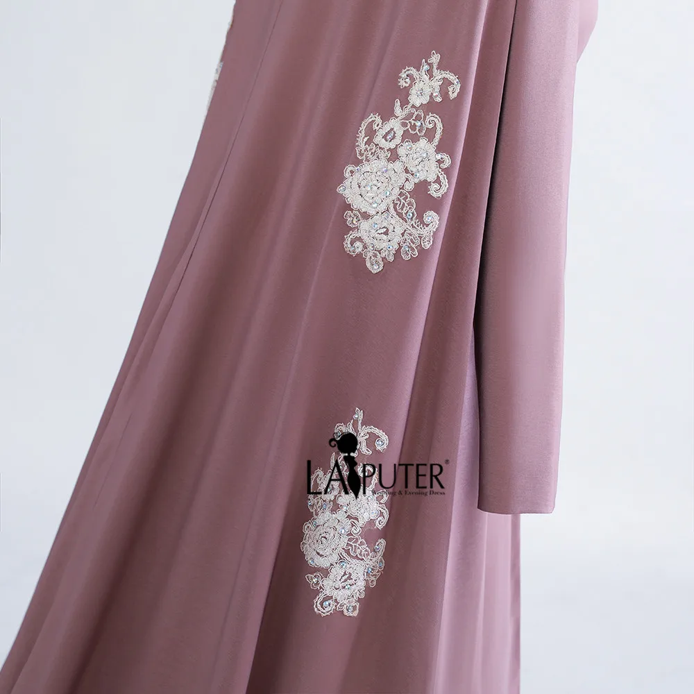 Vestido longo de festa кружевное платье с бисером и аппликацией длиной до пола вечернее
