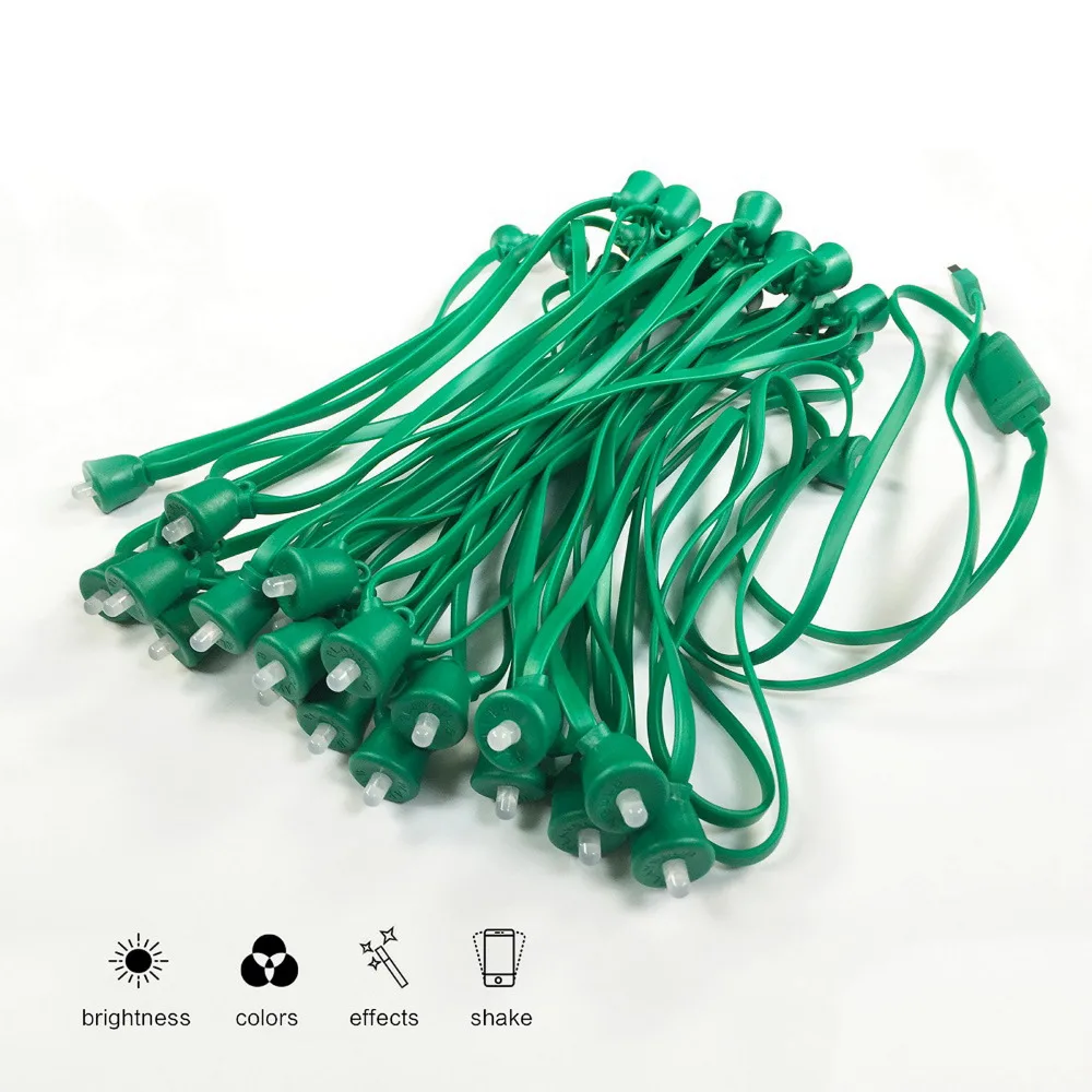 MIPOW PLAYBULB 20 м умный Рождественский светодиодный светильник, наружные рождественские украшения, вечерние светильник, красочный светильник, сказочный веревочный светильник