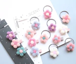 Модные милые марлевые эластичные повязки для волос с подсолнухом из бутика 40 шт. однотонные кружевные цветочные Завязки для волос головной убор принцессы аксессуары для волос