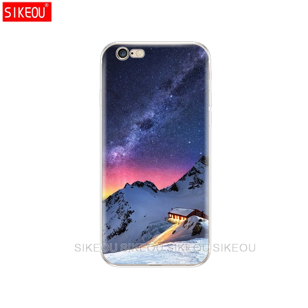 Силиконовый чехол для телефона Iphone 6X8 7 6s 5 5s SE 2020 Plus 10 XR XS 11 pro Max зимние пейзажи