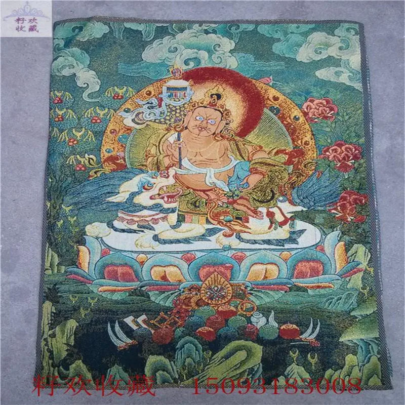 Tibetan woven gold embroidery Yong Zhong taught Buddhism figures Huangchen Shen Nepal Don Cobb portrait Free Shipping | Дом и сад
