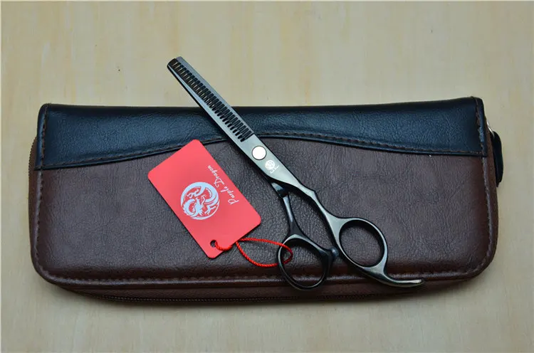 Thinning Add Case 5,5 ''16 см фиолетовый дракон 440C черный цвет профессиональные человеческие ножницы для волос Парикмахерские ножницы для резки филировочные ножницы Z1005 - Цвет: Thinning Add Case