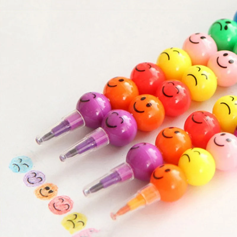 Милые рисунки набор смайлик мелки для лица Детские творческие развивающие