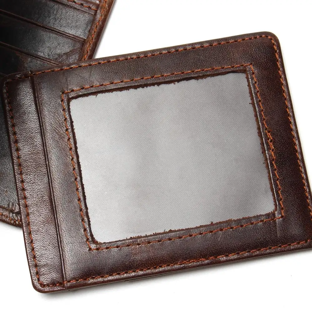 Лидер продаж 2019 винтажные повседневные мужские кошельки из натуральной воловьей