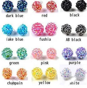 

loose bracelet+Free Shipping+Gift.10*12 mm mix 9 Color loose DIY Resin crystal ball Beads fit WOS Basketball Wives o242