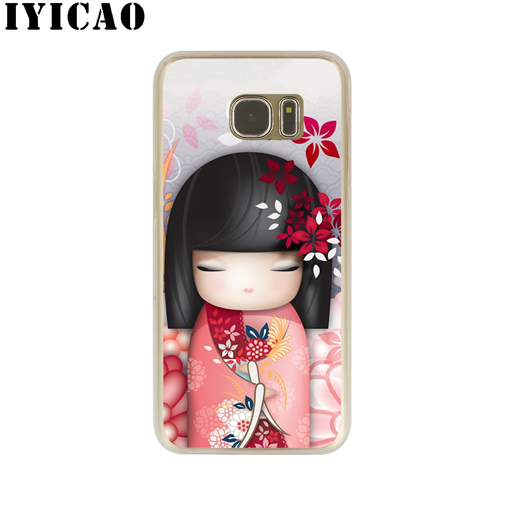 Kawaii Japanese Kokeshi Doll жесткий чехол для Samsung Galaxy S10e S10 S9 S8 Plus S6 S7 Edge Note 9 8 10 | Мобильные