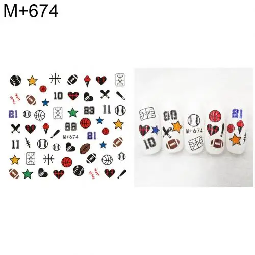 74 Разноцветные Мультяшные животные фруктовое дерево наклейка на ногти Водная передача художественное украшение - Цвет: 74