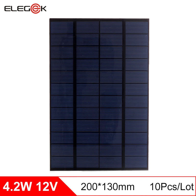 ELEGEEK 10 шт. 4 2 Вт 12 В поликристаллическая мини солнечная панель для самостоятельной