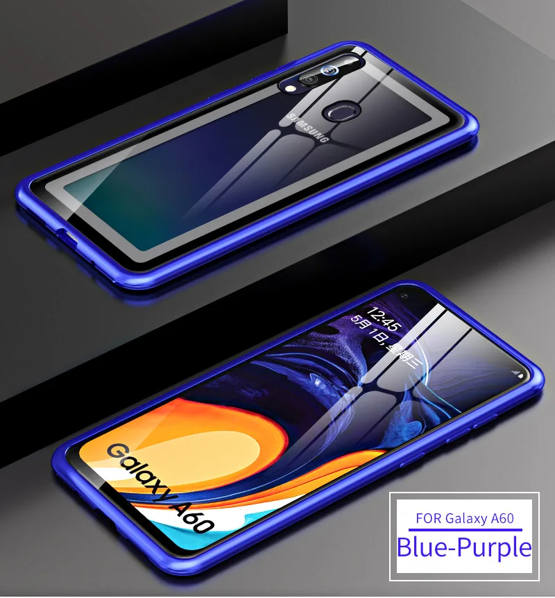 Роскошный металлический чехол с ручным винтом для samsung Galaxy A70 A60 A50 A40 A30 A20 A10, гибридный суперпрозрачный чехол из закаленного стекла