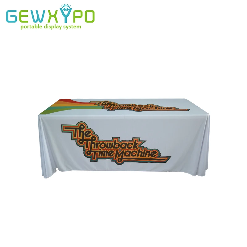 Trade Show Events 6ft Standard Loose Fit Model Advertising Table Cover/Tablecloth/Table Throw Four Side Full Color Printing