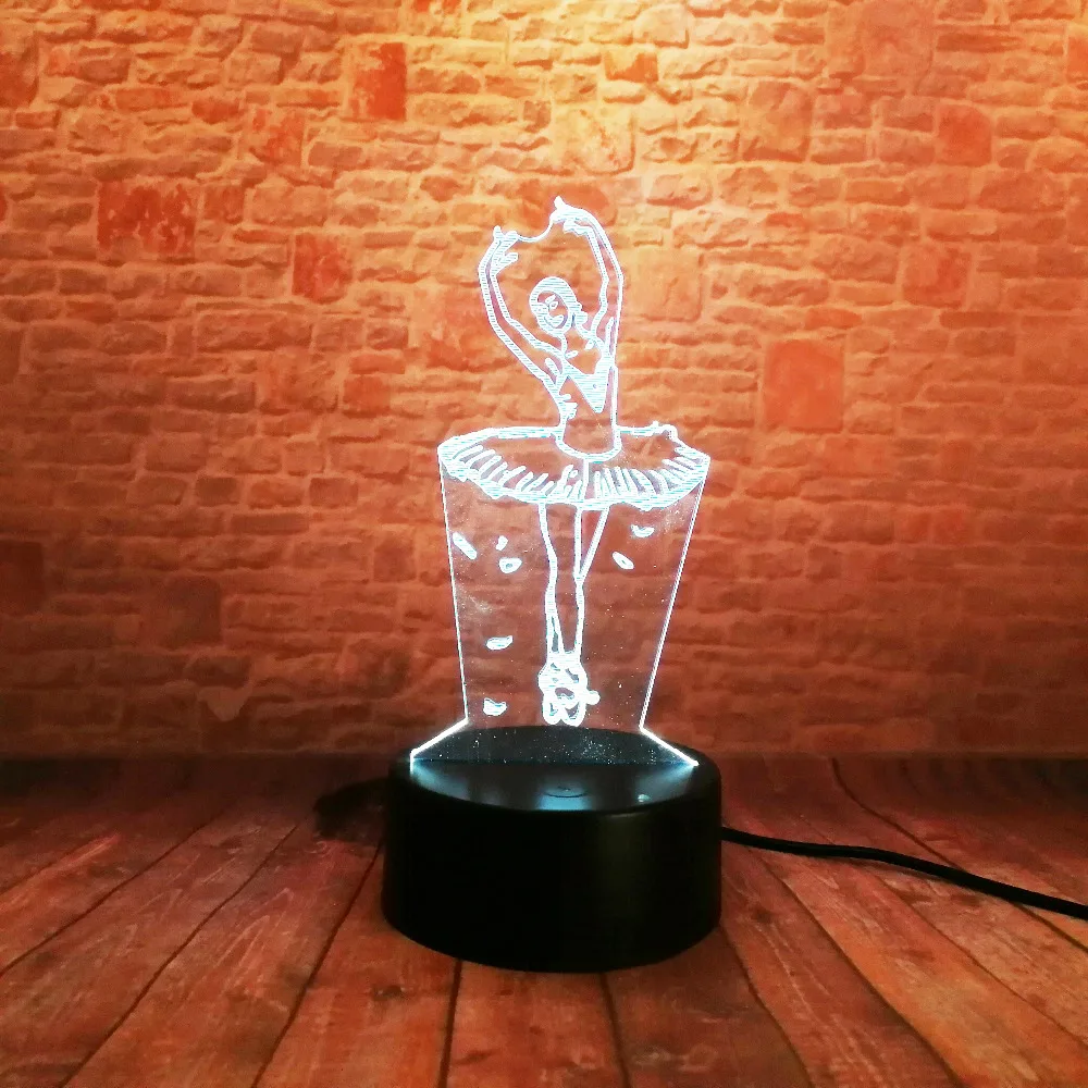 Балетный танцор с лебедем озером 7 цветов|Ночники| |